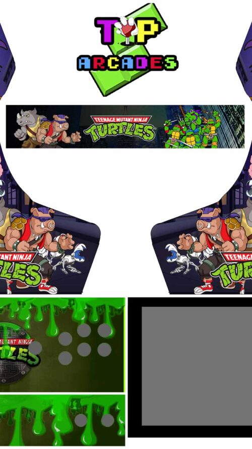 Vinilo Bartop - Tortugas Ninja Cartoon 80s