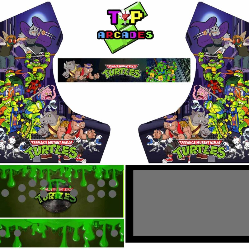 Vinilo Bartop - Tortugas Ninja Cartoon 80s